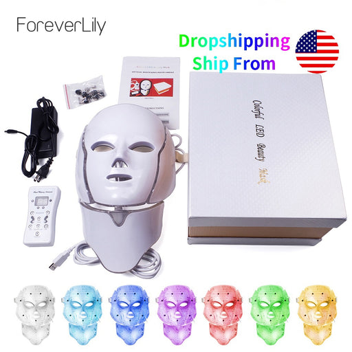 Bestdeals4u™ Foreverlily 7 Colors Led Facial Mask Led